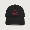 Alchemical Symbol Fire distressed vintage cap Black