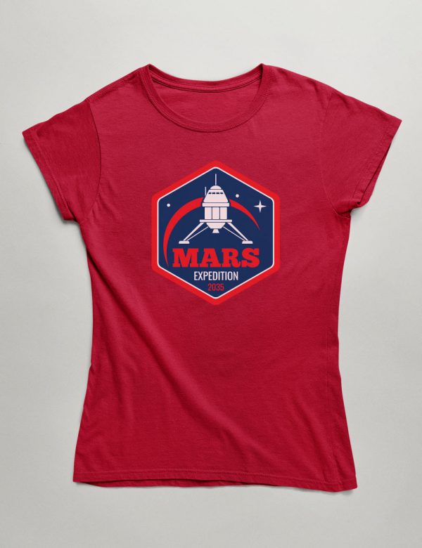 Womens Fashion fit T-Shirt Mars Expedition Red