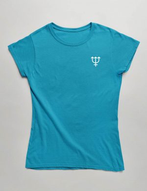 Womens Fashion fit T-Shirt Neptune Planet Symbology Series Carribean Blue