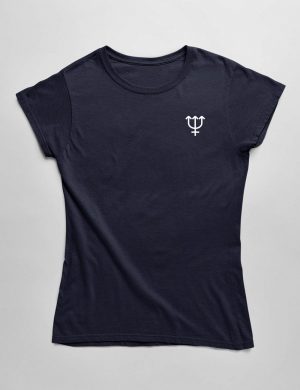Womens Fashion fit T-Shirt Neptune Planet Symbology Series Navy