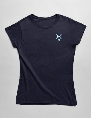 Womens Fashion fit T-Shirt Uranus Planet Symbology Series Navy