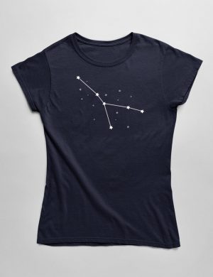 Womens Fashion fit T-Shirt Cancer Constellation Front Navy
