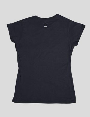 Womens Fashion fit T-Shirt Gemini Constellation Back Navy