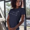 Womens Fashion fit T-Shirt Leo Constellation Front Hero Shot Navy