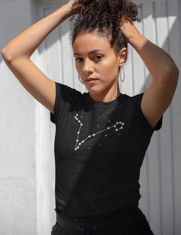 Womens Fashion fit T-Shirt Pisces Constellation Hero Shot Dark Grey