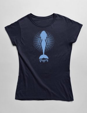 Womens Fashion fit T-Shirt Pisces Mermaid Navy