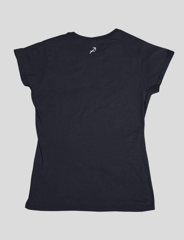 Womens Fashion fit T-Shirt Sagittarius Constellation Back Navy
