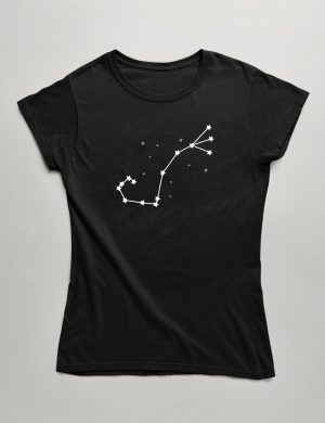 Womens Fashion fit T-Shirt Scorpio Constellation Front Black
