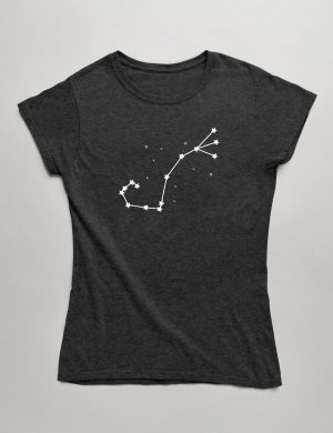 Womens Fashion fit T-Shirt Scorpio Constellation Front Dark Grey Heather