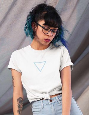 Womens Fashion fit T-Shirt Water Element Alchemical Symbol White