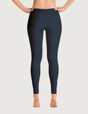 Whale Tail Yoga Leggings Back View Navy