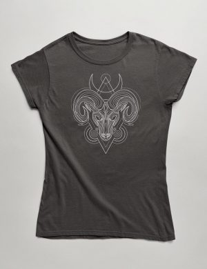 Womens Fashion fit T-Shirt The Spirit of Aries Front Smoke