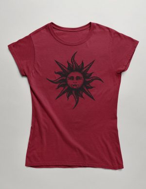 Womens Fashion fit T-Shirt The Ancient Sun Front Red