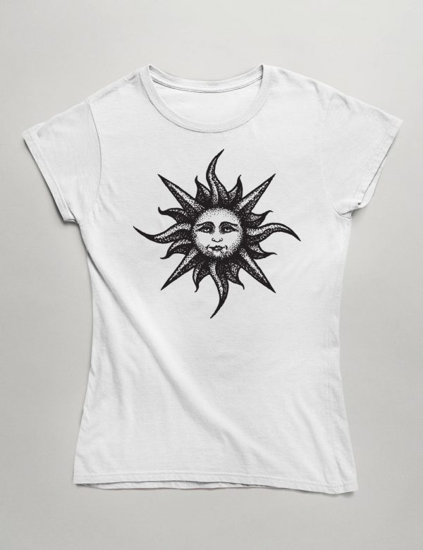 Womens Fashion fit T-Shirt The Ancient Sun Front White