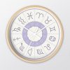 Astrology Wheel Clock Lilac and wood