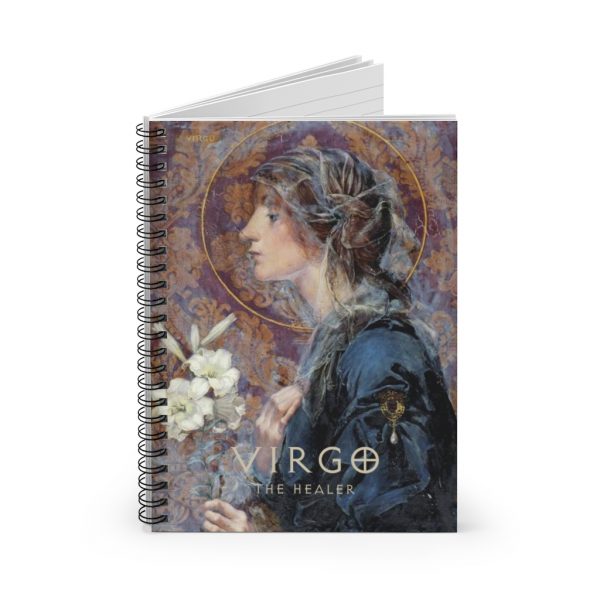 Virgo Star Sign Painting Spiral Lined Notebook and Journal