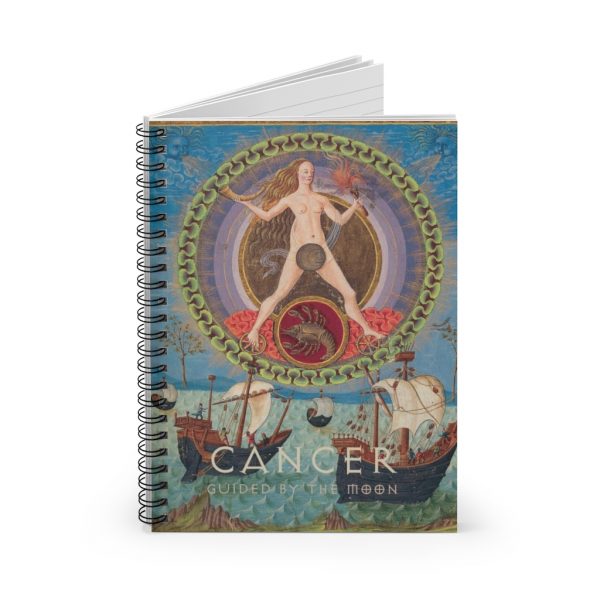 Cancer Star Sign Painting Spiral Lined Notebook and Journal