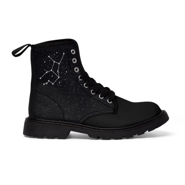 Women's Virgo Star Sign Constellation Boot Black Right Outside View