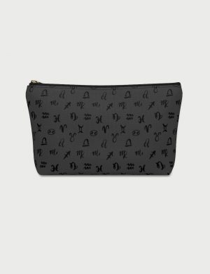 Astrology T Bottom Cosmetic Pouch Charcoal