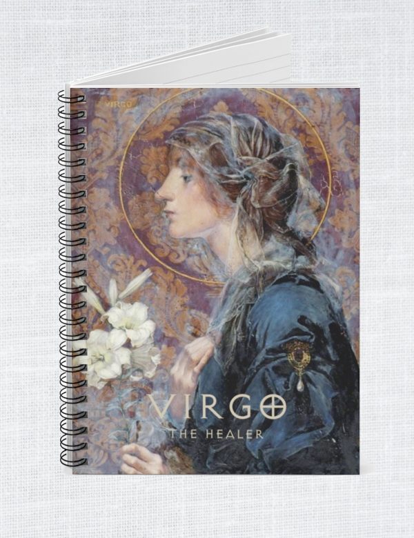 Virgo Star Sign Painting Spiral Lined Notebook and Journal