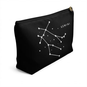 Gemini T-bottom Accessory Pouch or Bag by Miss Zodiac Side