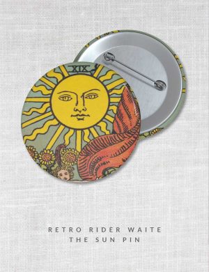 The Sun Retro Rider Waite Tarot Pin