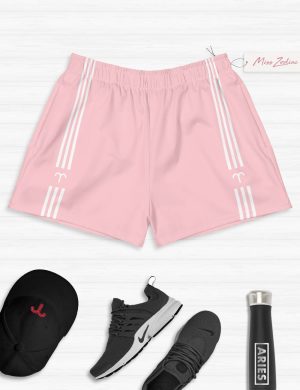 Astrology Cancer Star Sign Striped Retro Trainer Short Pink Front Flat