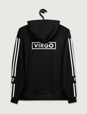 Astrology Virgo Star Sign Striped Retro Trainer Hoodie Sweater Black Back