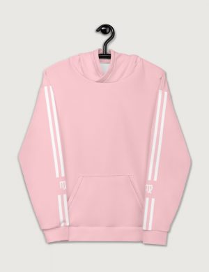 Astrology Virgo Star Sign Striped Retro Trainer Hoodie Sweater Pink Front