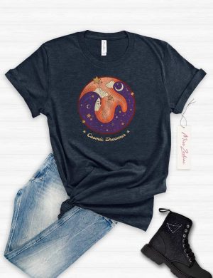 Cosmic Dreamer Graphic T-shirt Midnight Navy Heather