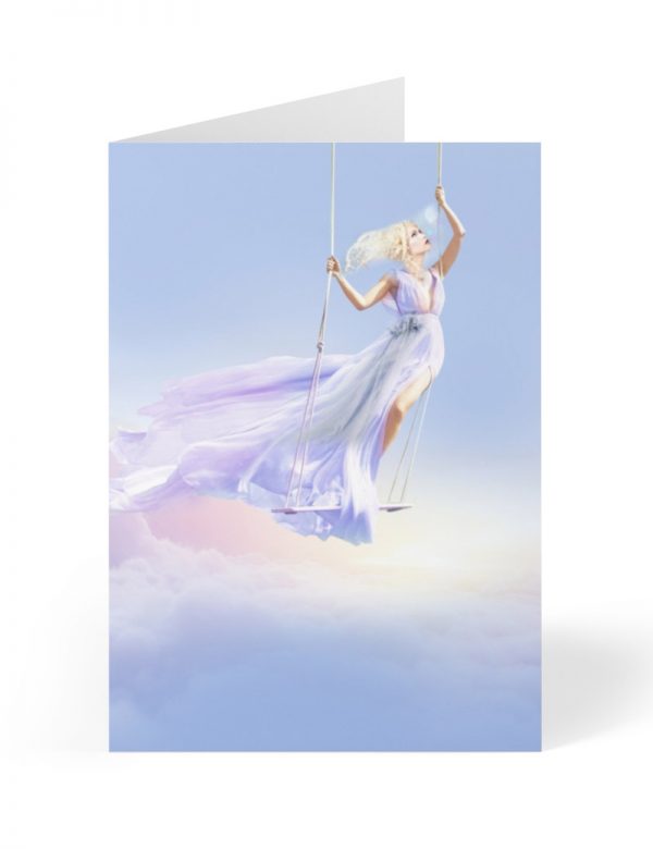 Miss Zodiac Original Greeting Card "Dreaming" Front