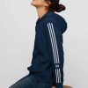 Astrology Aquarius Star Sign Striped Retro Trainer Hoodie Sweater Navy Front Model