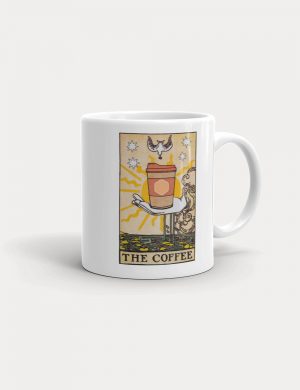The Coffee Tarot Retro Rider Waite Coffee or Tea Mug front