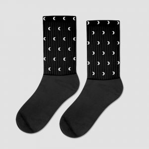 Miss Zodiac Half Moon Printed Sports Socks