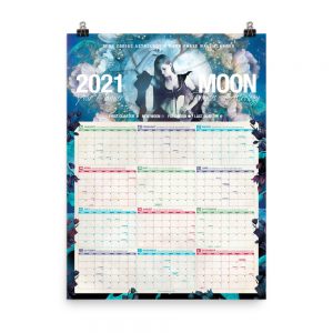 Miss Zodiac Original 2021 Moon Calendar Printed Poster Large