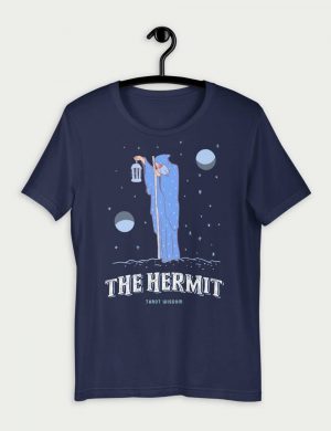 Tarot Inspired T-shirt The Hermit Navy